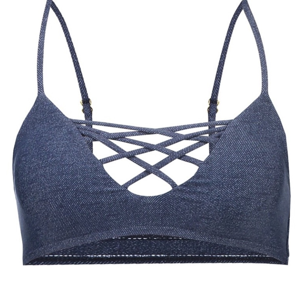 EUC L*space Jaime antique denim bikini top💙